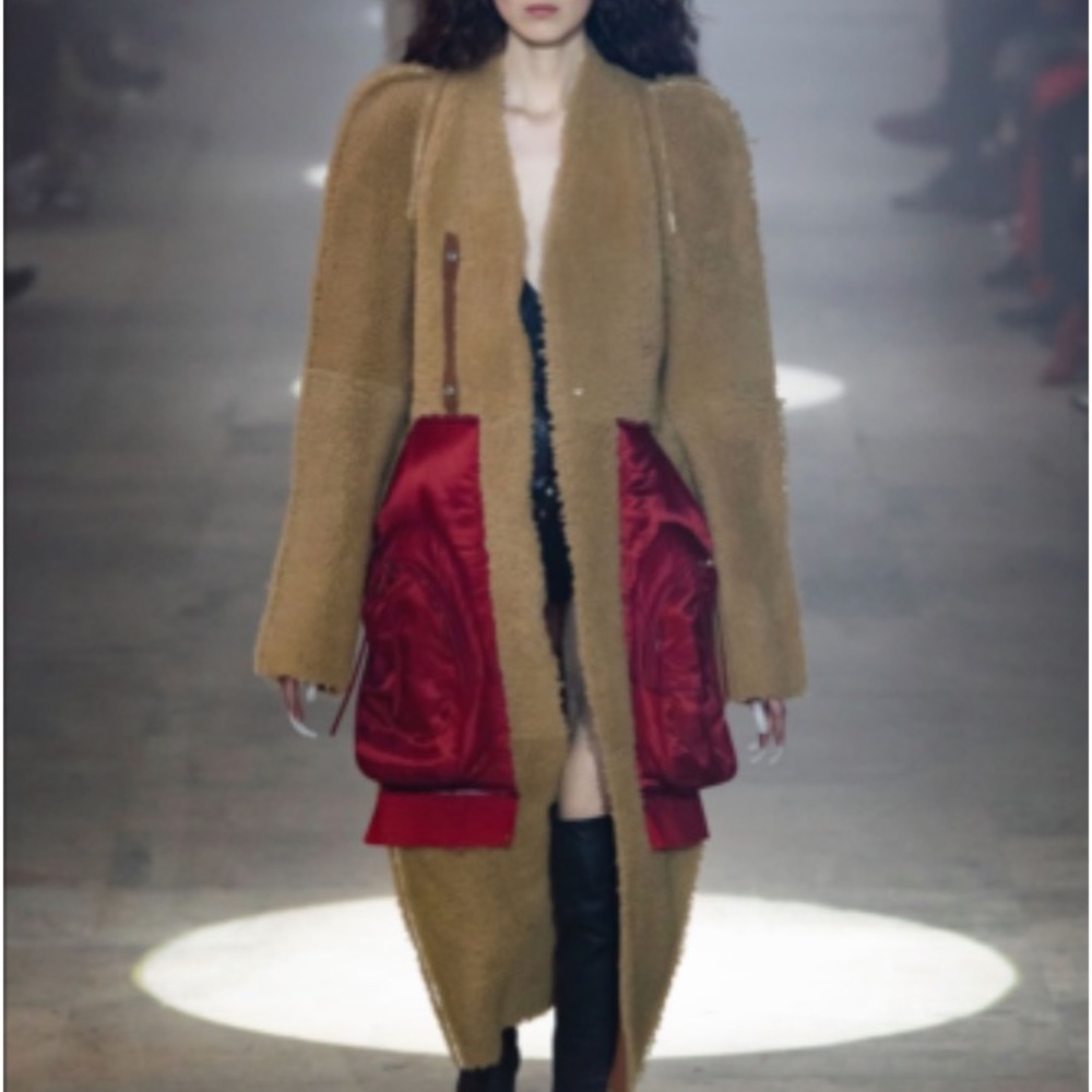 Rick Owens LEGASPI Runway Shearling Coat SIZE IT42/ 6US. FITS 40&42
